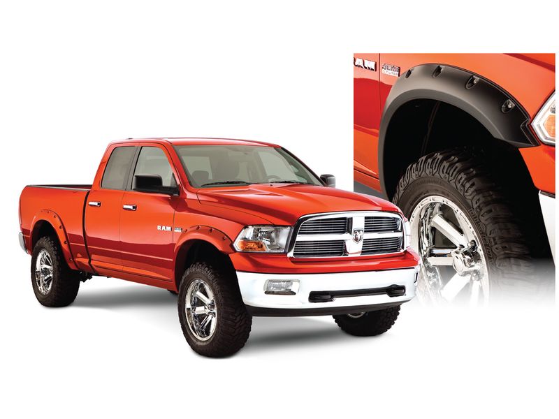 Bushwacker Pocket Style Fender Flares for 2009-2018 Ram 1500 and 2019-2024 Ram 1500 Classic, Excludes R/T, Rebel
