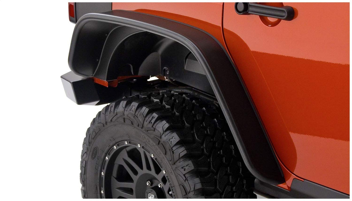 Bushwacker Flat Style Rear Fender Flares for 2007-2018 Jeep Wrangler | 10050-07