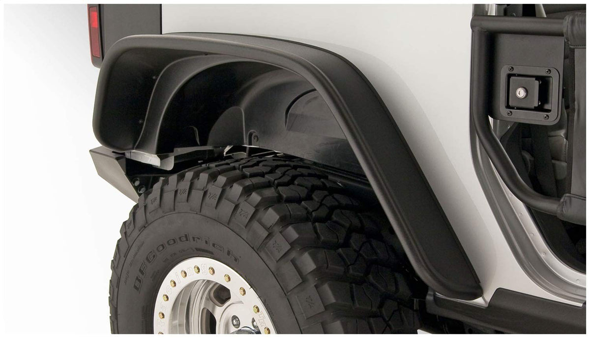 Bushwacker Flat Style Rear Fender Flares for 2007-2018 Jeep Wrangler | 10052-07