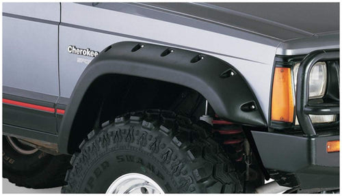 Bushwacker Cutout Pocket/Rivet Style Front Fender Flares for 1984-2001 Jeep Cherokee | 10035-07