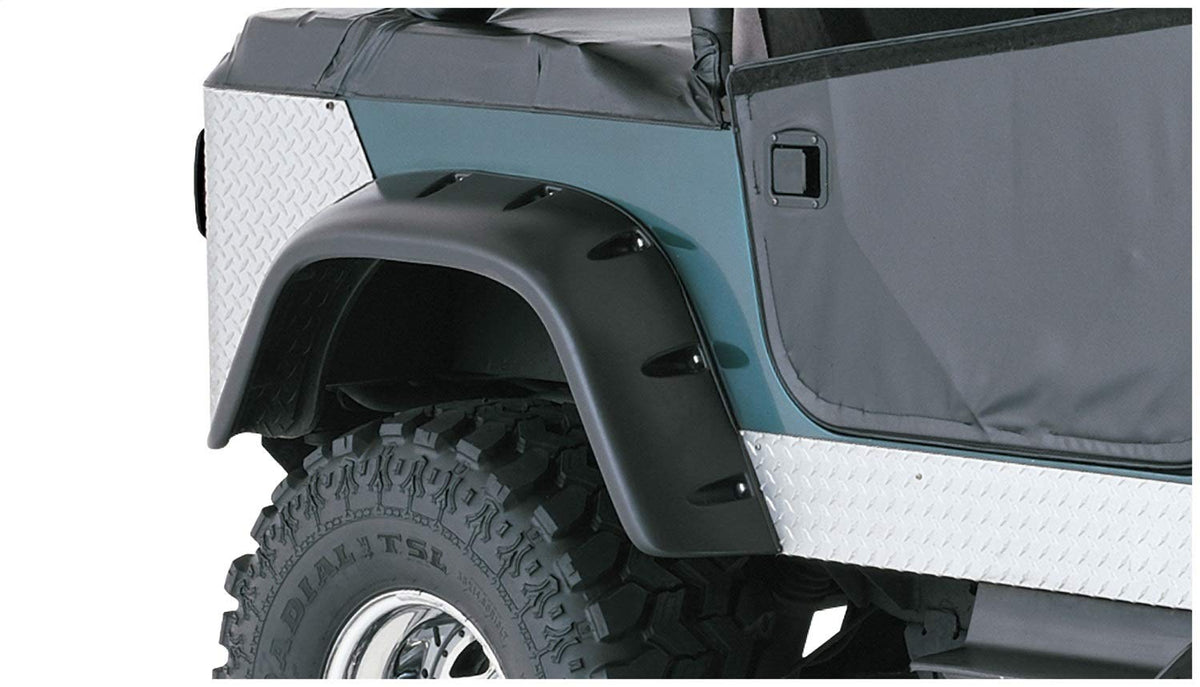 Bushwacker Cutout Pocket/Rivet Style Rear Fender Flares for 1956-1986 Jeep CJ5 / CJ7 | 10060-07