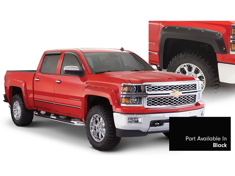 Bushwacker Pocket Style Fender Flares for 2016-2018 Chevy Silverado 1500, Excludes 69.3 in. bed