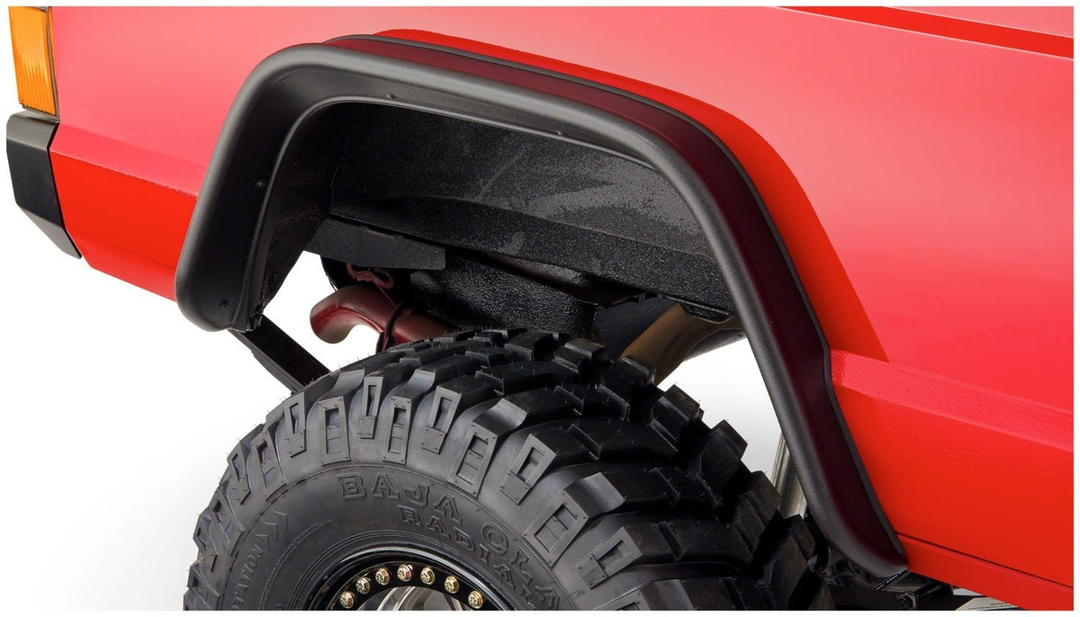 Bushwacker Flat Style Front & Rear Fender Flares for 1984-2001 Jeep Cherokee | 10922-07