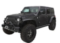 Bushwacker Flat Style Front & Rear Fender Flares for 2018-2025 Jeep Wrangler | 10923-07