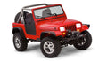 Bushwacker Flat Style Front & Rear Fender Flares for 1987-1995 Jeep Wrangler | 10924-07