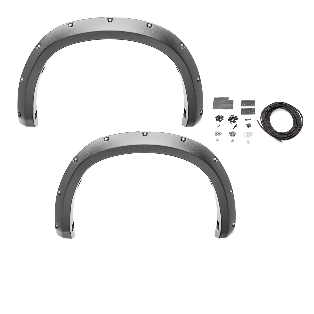 Bushwacker Pocket/Rivet Style Rear Fender Flares for 2007-2018 Jeep Wrangler | 10078-02